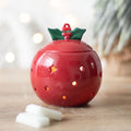 Red Christmas bauble wax melter assembled
