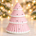 Pink Christmas tree wax melter assembled