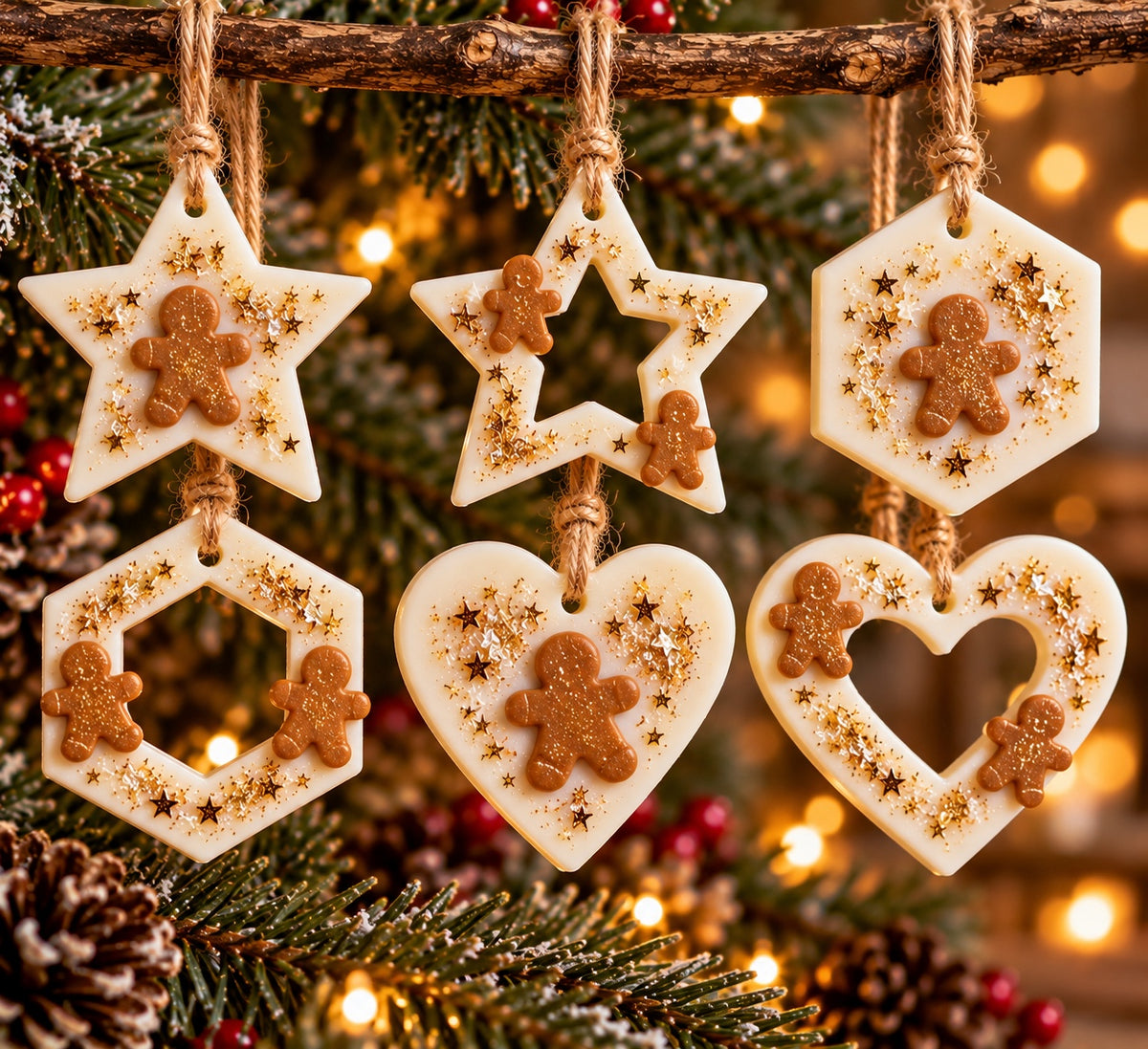 KiKi’s Scented Wax Charms with gingerbread decorations