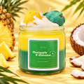 Pineapple & Coconut whipped jar soy candle by KiKi's House