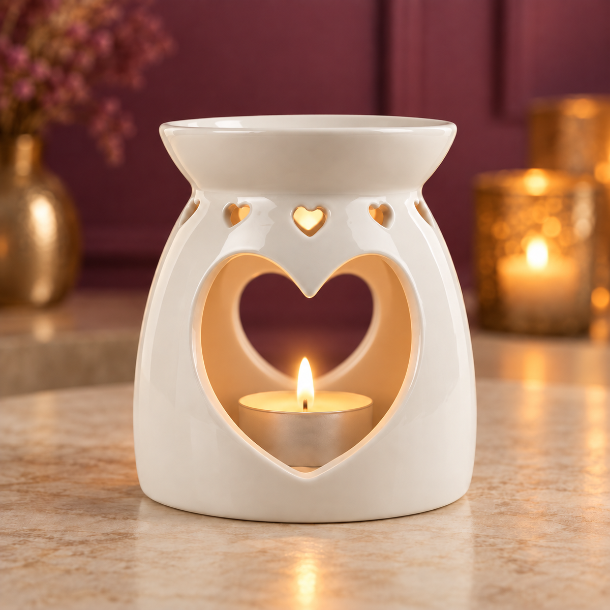 White Heart Wax Warmer